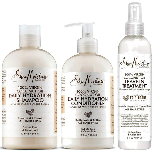 Shea Moisture 100% Virgin Coconut Oil Trio Set - Beto Cosmetics