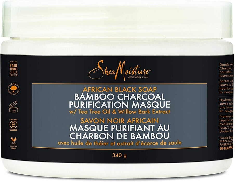 Shea Moisture       African Black Soap Bamboo Charcoal Purification Masque