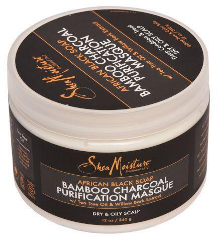 Shea Moisture       African Black Soap Bamboo Charcoal Purification Masque - Beto Cosmetics