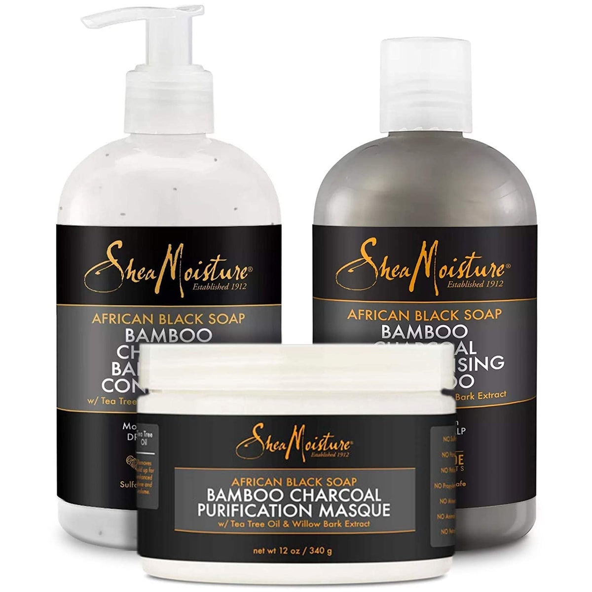 Centrum duft Vurdering Shea Moisture Shampoo, Conditioner and Masque Set, African Black Soap —  Beto Cosmetics